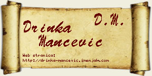 Drinka Mančević vizit kartica